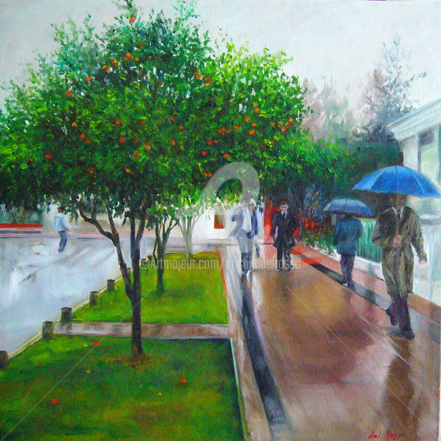 Cristina Del Rosso - Naranjos en día de lluvia (Orangetrees, rainy day)