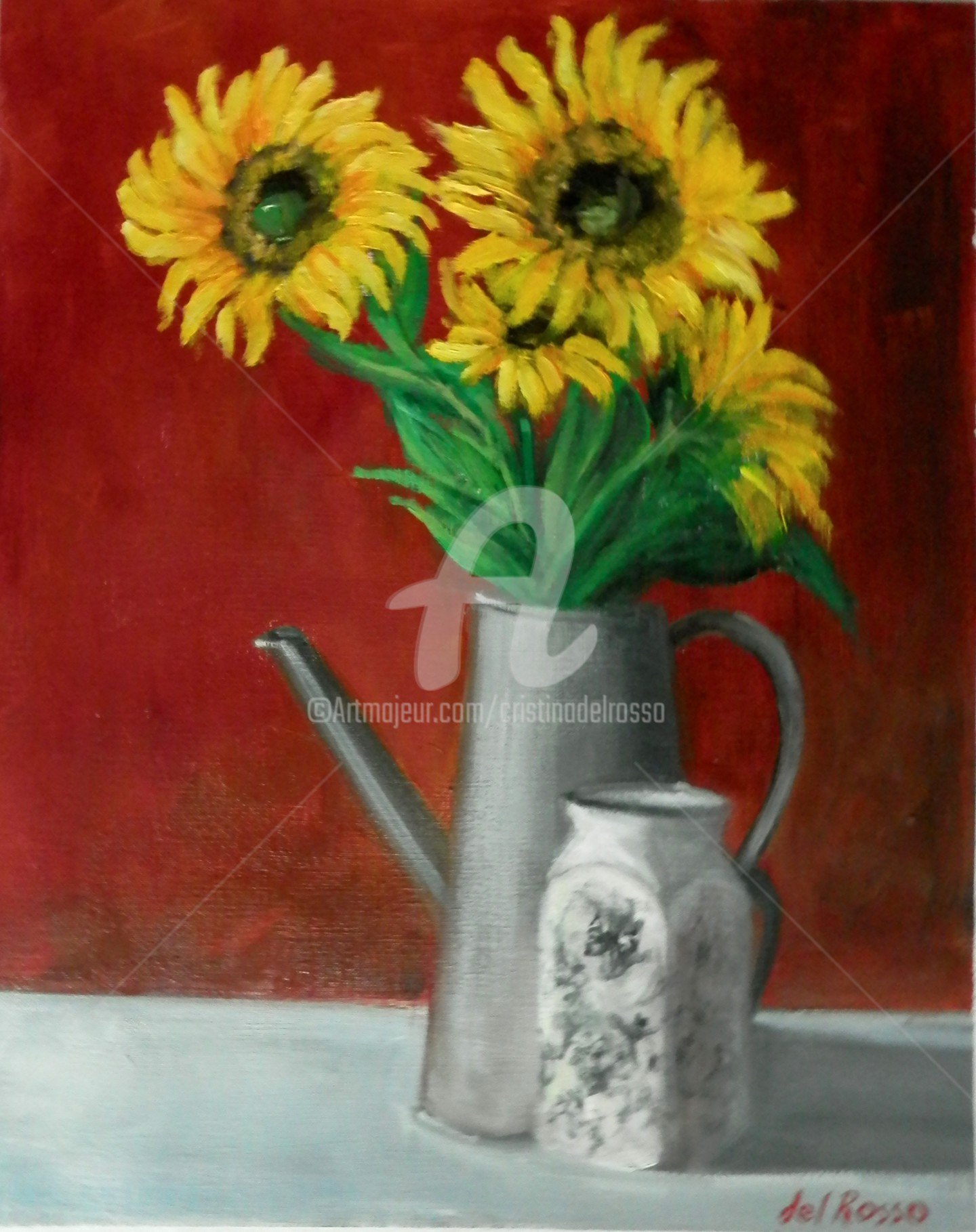 Cristina Del Rosso - Girasoles (Sunflowers. Atelier's Sketch)