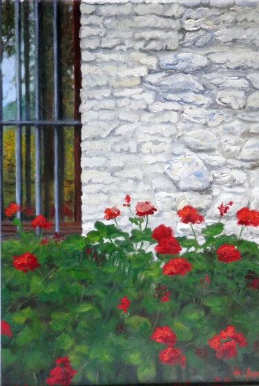 Geranios (Geraniums) (Reflections)